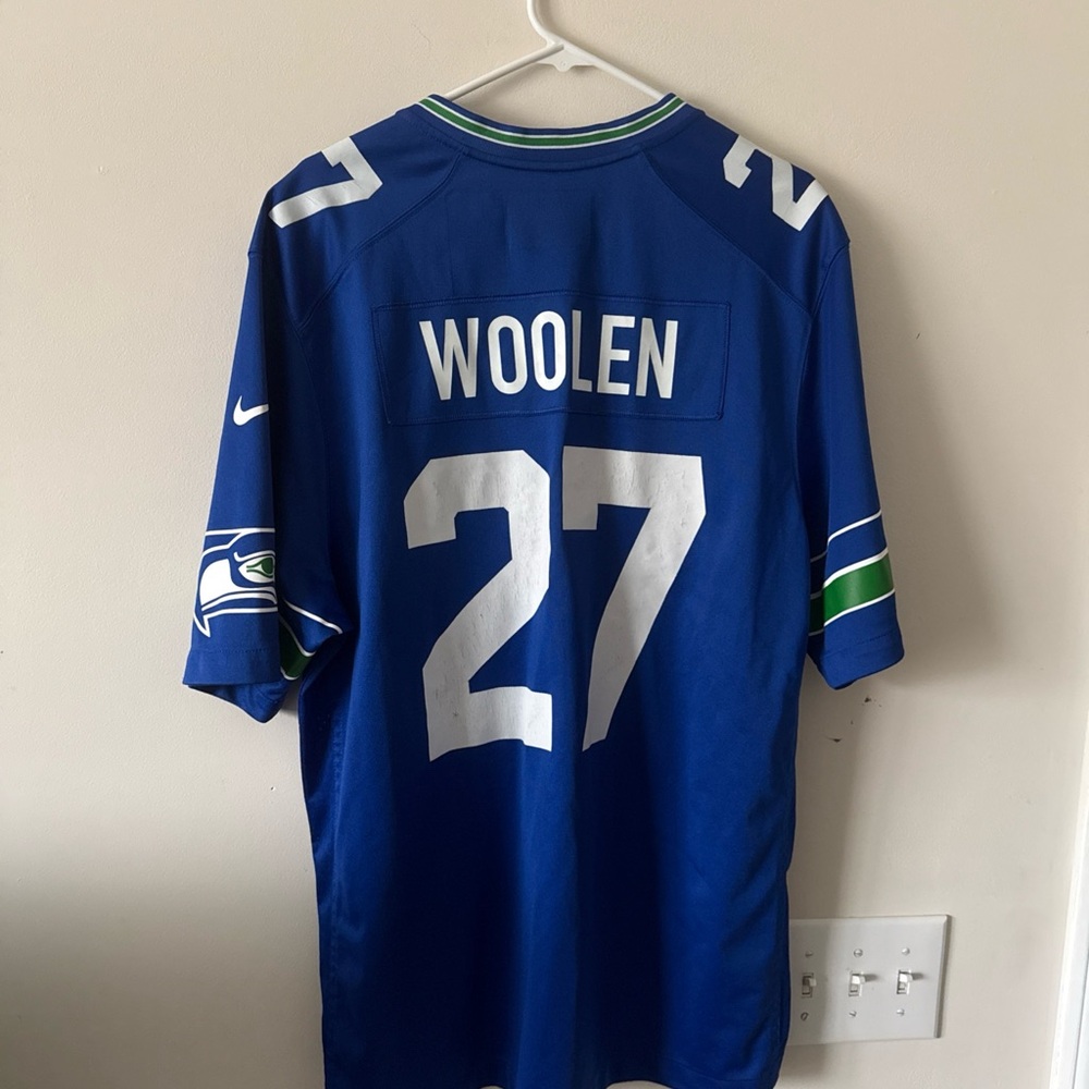 Nike Blue and Green NFL Jersey - Picture 7 of 7